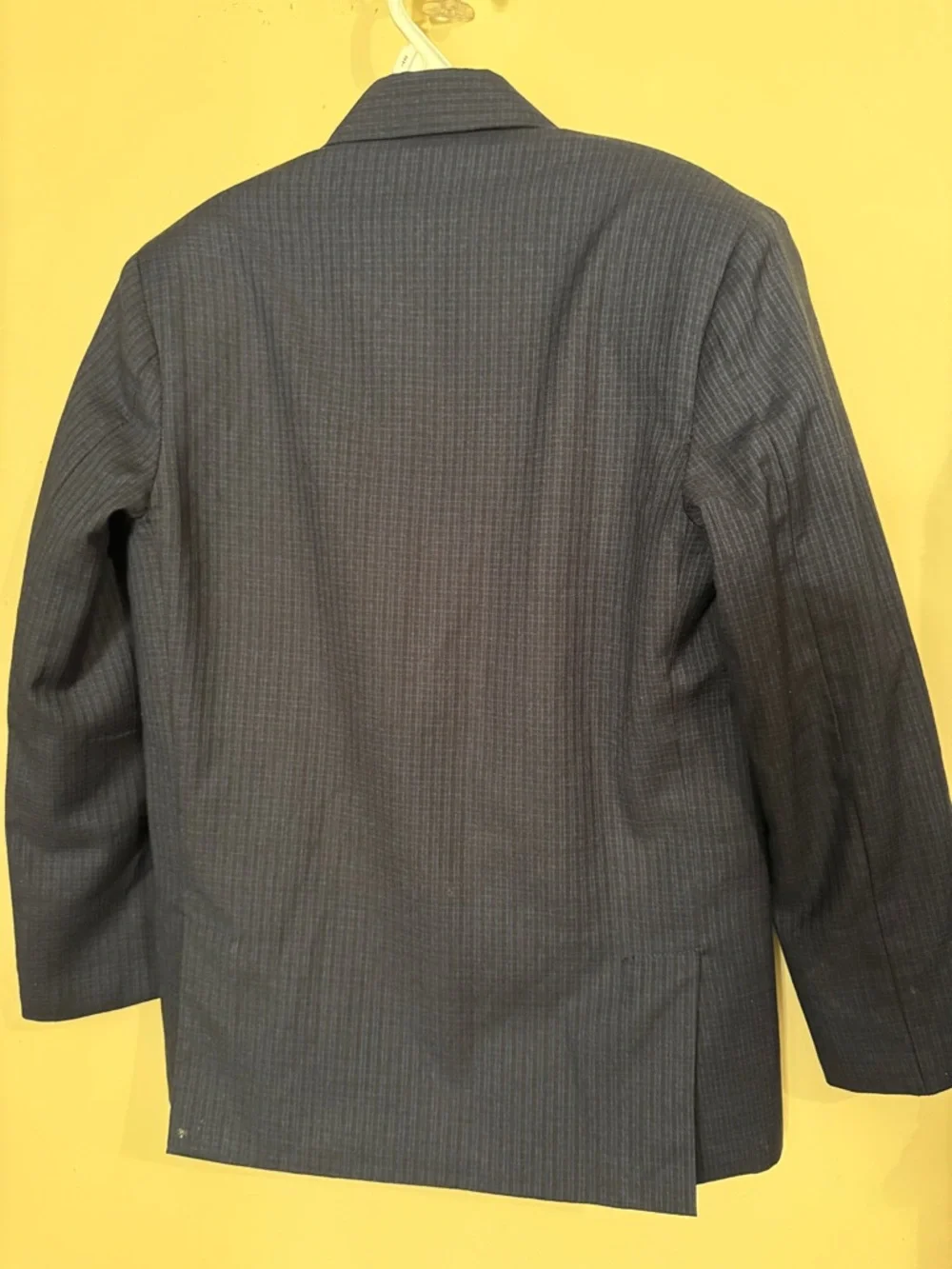 Boys Navy Pinstripe Blazer - Classic Single-Button Jacket with matching pants.
